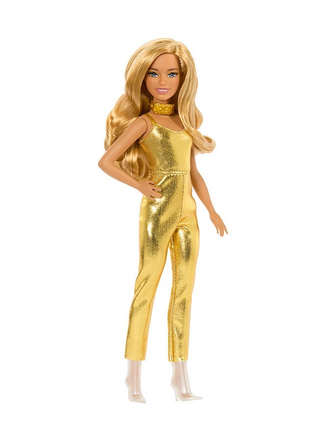 Barbie Fashionistas Golden Dreams Doll | 65th Anniversary Fashion Edition | Inclusive & Stylish Collectible Barbie - Image 5